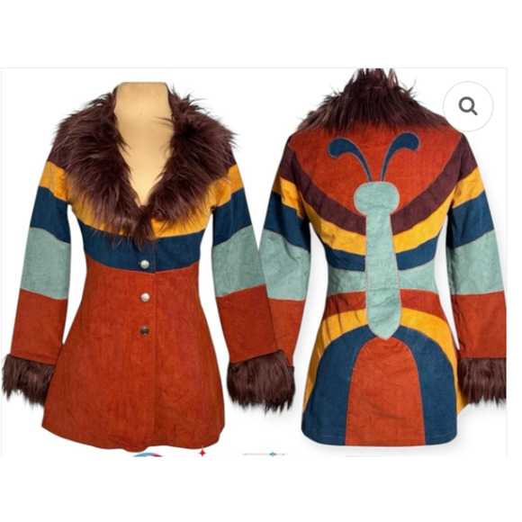 Dolls Kill Jackets & Blazers - DOLLS KILL CURRENT MOOD BREAK FREE CORDUROY BUTTERFLY COAT